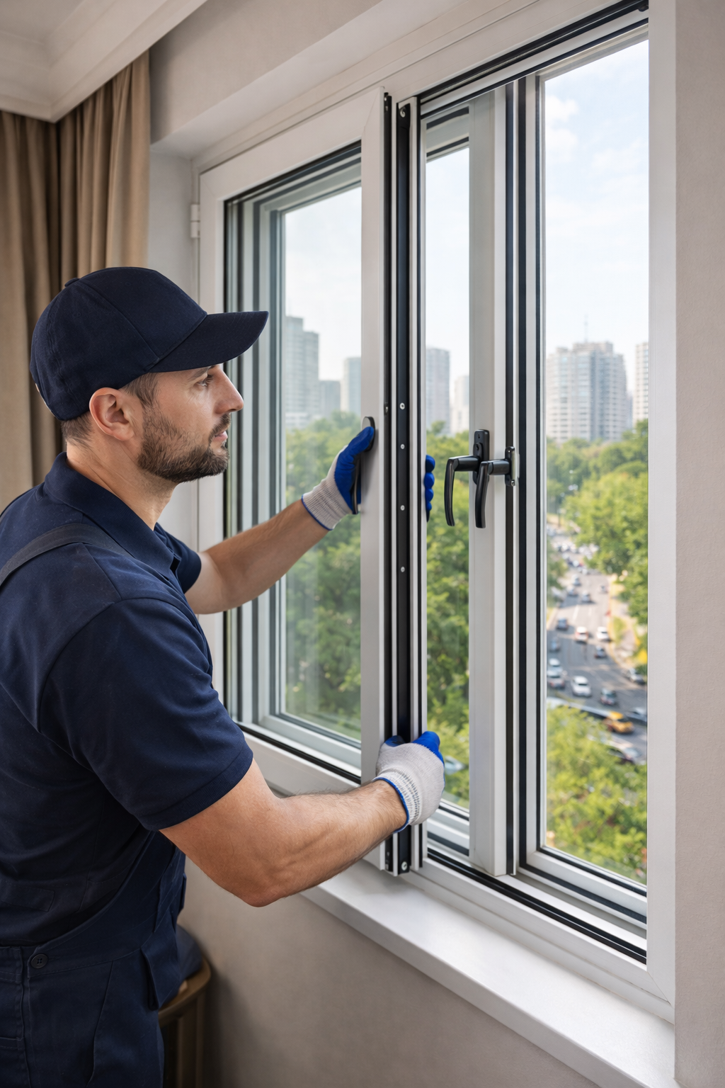 Instalación profesional de ventana aislante de ruido en Colombia
